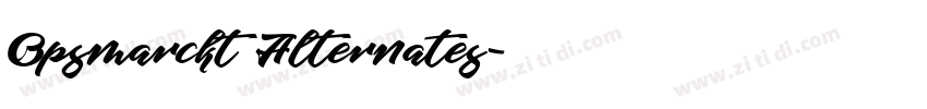 Opsmarckt Alternates字体转换 Opsmarckt Alternates字体转换